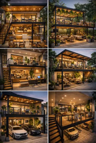 Mezannine Cafe Modern di Babakan Madang